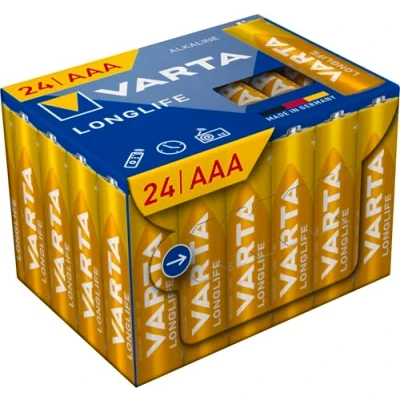 Abbildung von VARTA AAA Batterie Longlife Cube Pack24 Alkali Mangan 1,5 V 24 Stk