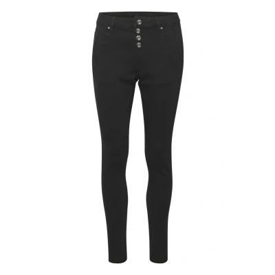 Abbildung von Cream Crsandy Baiily FIT Jeans Relaxed Fit, Damen, Größe: 24, Pitch black unwashed