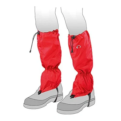 Abbildung von Tatonka Gaiter 420 HD (Gr. M) Wasserdichte, lange Gamaschen mit Schuh Riemen und Reißverschluss Schützen Schuhe Hosenbeine beim Wandern Trekken Größe L (red)