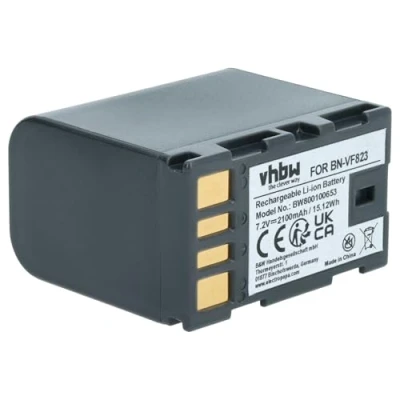 Abbildung von vhbw Akku 2100mAh (7.2V) kompatibel mit Camcorder JVC GZ MS95EU, MS120, MS120AEU, MS120BEU, MS120SEU, MS130 Ersatz für BN VF823, VF823U.