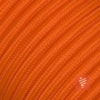 Abbildung von Textilkabel für Lampe, Rundkabel, dreiadrig (3x0.75mm²), Orange 3 Meter