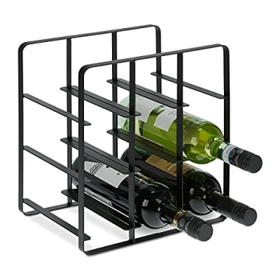 Abbildung von relaxdays Weinregal Metall für 9 Flaschen
