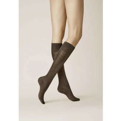 Abbildung von KUNERT Damen Kniestrümpfe Sensual Merino atmungsaktiv 150 DEN Brown mel. 8220 35 38