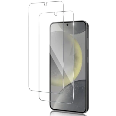 Abbildung von [2 Stück] Schutzglas kompatibel mit Samsung Galaxy S24 Panzerfolie Schutzfolie Verbundglas Displayglas Echt Hart Tempered Glass 9H Härte Glas