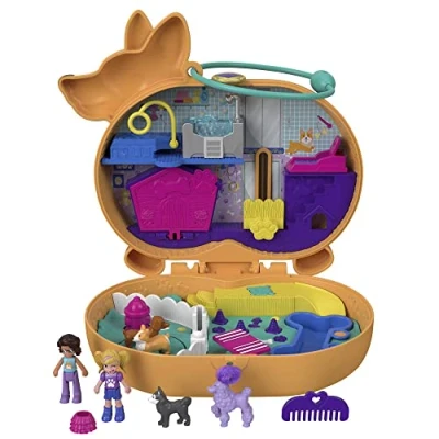 Abbildung von Mattel® Spielwelt Mattel GTN13 Polly Pocket Corgi Hundehotel Schatulle