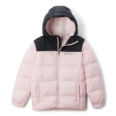 Abbildung von Columbia Youth Unisex Puffect Hooded Jacket Puffer Satin Pink Black XS