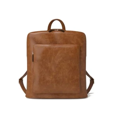Abbildung von Kmisso Eleganter Damen Veganer Kunstleder Rucksack 30605 Braun
