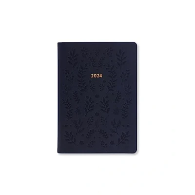 Abbildung von Letts of London Woodland A6 Woche auf 2 Seiten mehrsprachig Navy 2024
