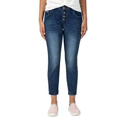 Abbildung von Timezone Damen Regular Jillytz Cropped Jeans, Blau (Skylight Blue wash 3336), W26 (Herstellergröße:26)