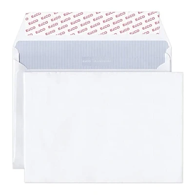 Abbildung von ELCO 48583 Documento Box mit 250 Briefumschlägen/Versandtaschen, Haftklebeverschluss, B5, 120g, weiss Kraft, Fenster: nein, b5 (250x176mm) für papierformat a5/c5 umlaufender 20mm seitenfalte