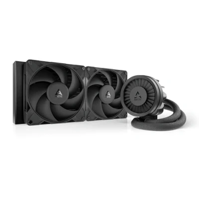 Abbildung von ARCTIC Liquid Freezer III Pro 280 Wasserkühlung PC, AIO CPU Wasserkühler, 2x140 mm, 38 mm Radiator, PWM Pumpe, VRM Lüfter, AMD AM5/AM4, Intel LGA1851/1700 Contact Frame Schwarz