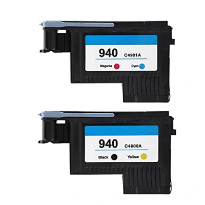 Abbildung von ASHATA für HP 940 schwarz und gelb Druckkopf, Professionell Druckkopf Magenta Cyan Printhead, Druckerpatrone HP940 C4900A C4901A 8000 8500 Series