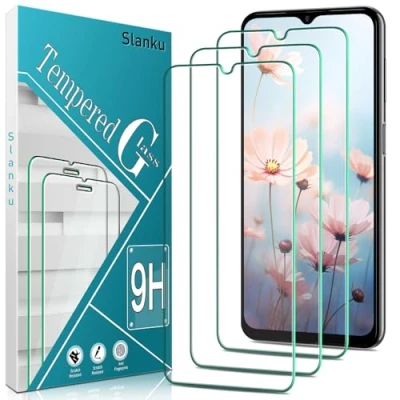 Abbildung von Slanku 3 Stück Schutzglas für Samsung Galaxy A23 5G Schutzfolie, Frei von Kratzern, 9H Härte, HD Displayschutzfolie, 0.33mm Ultra klar, Blasenfrei, Ultrabeständig