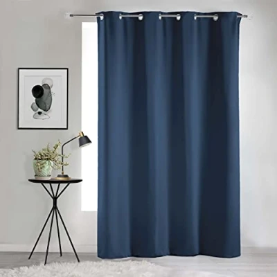 Abbildung von Douceur d&#039;Intérieur, Ösenvorhang, 135 x 280 cm, Blickdicht, Marineblau