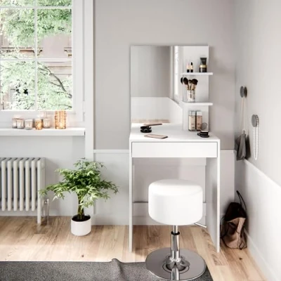 Abbildung von Vicco Schminktisch Isabelle, Weiß, 60 cm mit Hocker