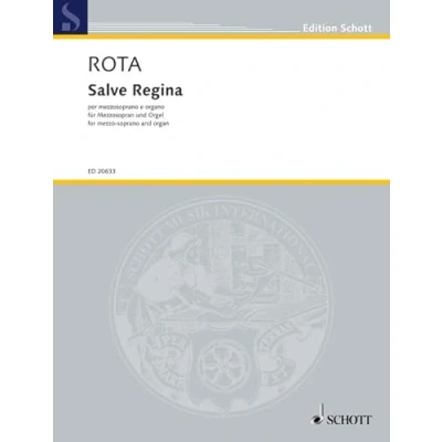 Abbildung von Salve Regina: für Mezzosopran und Orgel. Mezzo Sopran Mezzosopran. (Edition Schott)