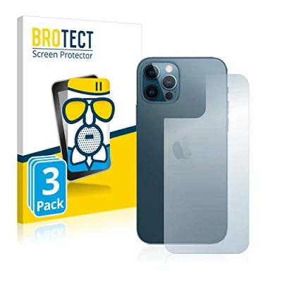 Abbildung von BROTECT Entspiegelungs Schutzglas für Apple iPhone 12 Pro (Rückseite) (3 Stück) Schutz Folie Panzerfolie Glas Matt [Kratzfest 9H, Anti Reflex]