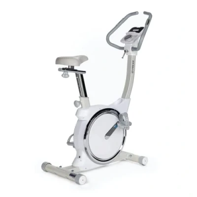 Abbildung von TREXO Hex Stationärer Heimtrainer mit Funktionscomputer und elektromagnetischem Widerstandssystem im Bereich 1 16 Schwungrad 3 kg Weiß EB300