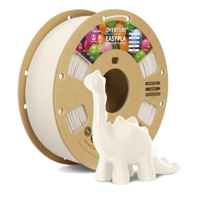 Abbildung von OVERTURE Easy PLA 1.75 mm 3D Druckerfilament, 1kg (2.2 lbs), Verstärkt Zähigkeit PLA, Maßgenauigkeit +/ 0,02 (Easy Beige)