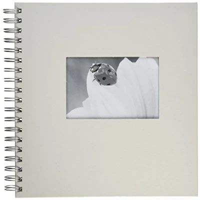 Abbildung von Pagna 12156 02 Passepartout Spiralalbum 240 x 250 mm 50 Seiten, Leineneinband mit Fotokarton weiß Pergamin,