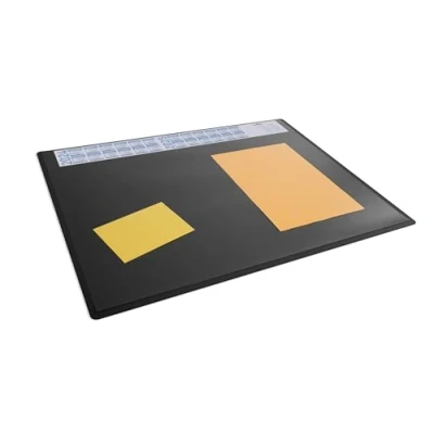 Abbildung von Durable Schreibunterlage mit Jahreskalender, 65 x 50 cm, Schreibtischunterlage Einschub, rutschfest, PP, Made in Germany, schwarz