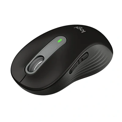Abbildung von Logitech Signature M650 L Kabellose Maus in voller Größe für große Hände, 2 Jahres Batterie, geräuschlose Klicks, anpassbare Seitentasten, Bluetooth, PC/Mac/Multi Device/Chromebook Schwarz