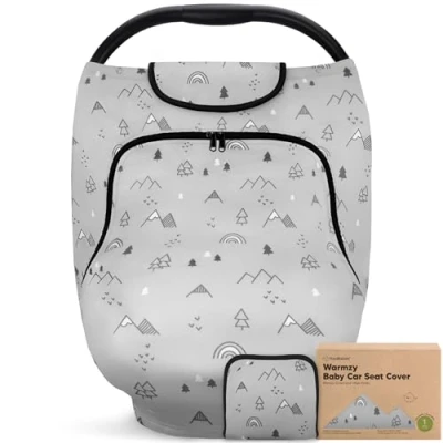 Abbildung von Autositzbezug für Babys Baby Sitzbezüge Frühling, Herbst, Winter Universelle Stretch Fit Babyschale Babys, Jungen, Mädchen, Stillbezug, Weiches &amp; Atmungsaktiv Babysitzbezug (Woodland)