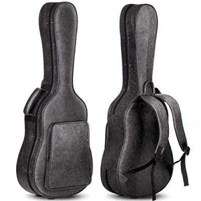 Abbildung von CAHAYA Akustikgitarre Koffer Hardshell 20mm dicke Polsterung Wasserdichtes PU Design Einfache Reinigung, geeignet für 40 41 Zoll Black CY0235