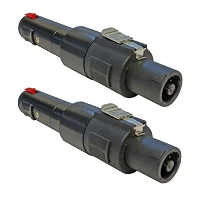 Abbildung von keepdrum ADA037 Speakon Adapter Klinke Buchse zu Stecker 2 STÜCK