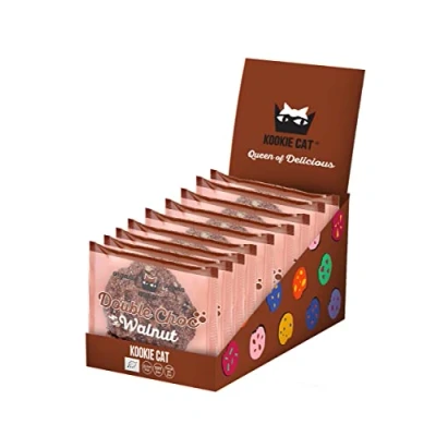 Abbildung von Kookie Cat Double Choc Walnuss Vegan Cookies, Glutenfrei, Sojafrei, Bio, Cashew &amp; Hafer 12 X 50g Multipack