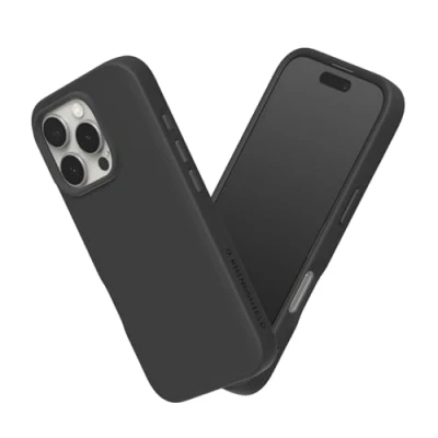 Abbildung von RhinoShield Case kompatibel mit [iPhone 16 Pro Max] SolidSuit Stoßdämpfende &amp; schlanke Schutzhülle Premium Finish 3.5 Meter Fallschutz Schwarz
