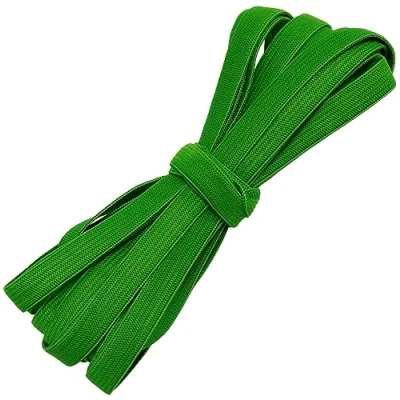 Abbildung von AERZETIX C67526 Flaches geflochtenes Gummiband 5 Meter Breite 10 mm Polyester + Latex Farbe grün