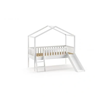 Abbildung von Vipack Hausbett &quot;Dallas&quot;, (Made in Europe), inkl. Rolllattenrost und Leiter, wahlweise mit oder ohne Rutsche