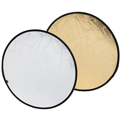 Abbildung von BRESSER Fotohintergrund BR TR5 2 in 1 Faltreflektor gold/silber 80cm rund
