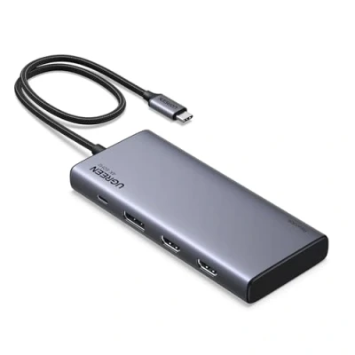 Abbildung von UGREEN Revodok Pro 308 Triple Display Docking Station USB C Hub 2HDMI DP(4K@60Hz max.), 10Gbps 4*USB Ports(2*USB A &amp; 2*USB C), PD 100W, Kompatibel mit MacBook Air/Pro, Zenbook, MateBook usw.