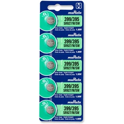 Abbildung von Murata 395/399 Battery SR927/W/SW 1.55V Silver Oxide Watch Button Zelle (5 Batterien)