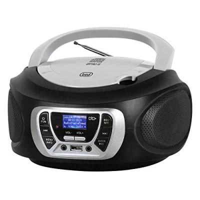 Abbildung von Trevi CMP 510 DAB Stereo Tragbare CD Boombox Radio DAB/DAB+ mit RDS, USB, AUX IN, Kopfhörerbuchse, Schwarz