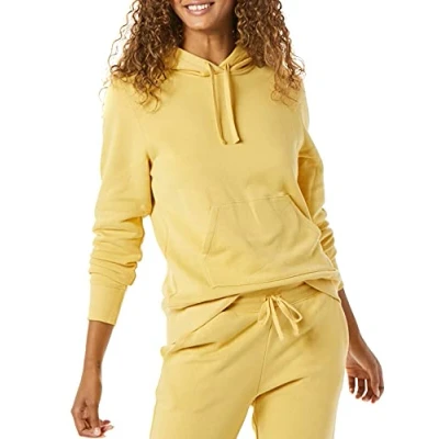 Abbildung von Amazon Essentials Damen Fleece Kapuzenpullover (in Übergröße erhältlich), Dunkelgelb, XL