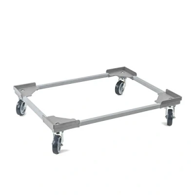 Abbildung von aidB Transportroller Variabel 800x600 Gummiräder 4 Lenkrollen Grau