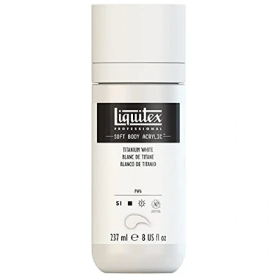 Abbildung von Liquitex 1923432 Professional Acrylfarbe Soft Body Künstlerfarbe in cremiger deckender Konsistenz, hohe Pigmentierung, lichtecht &amp; alterungsbeständig, 237ml Flasche Titanweiß