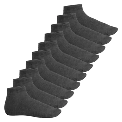 Abbildung von Footstar Herren &amp; Damen Kurzschaft Socken (10 Paar) Sneak it! Anthrazit 43 46