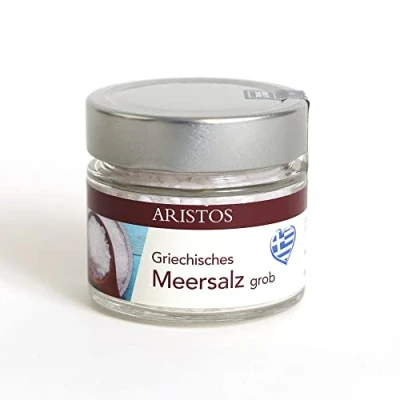 Abbildung von Grobes Meersalz für Salzmühle 200 g Refill Salz aus Griechenland ARISTOS (Meersalz Natur)