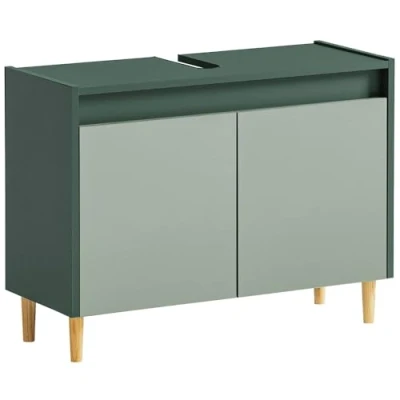 Abbildung von Lomadox Waschbeckenunterschrank Badezimmerschrank Waschtischunterschrank Badschrank modern in grün