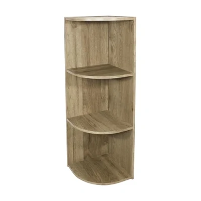 Abbildung von Iris Ohyama Eck Holzbücherregal, 3 Etagen, Aschbraun, Vielseitig, Modular, Offenes Regal, Für Wohnzimmer, Büro, Schlafzimmer, Platzsparend, Bücher, CD, Dekor, Einfacher Aufbau, CX 3C