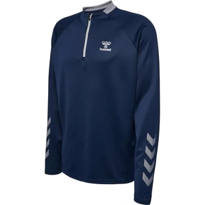 Abbildung von hummel Herren Hmlgg12 Action Half Zip Sweatshirt, Marine/Alloy, M EU