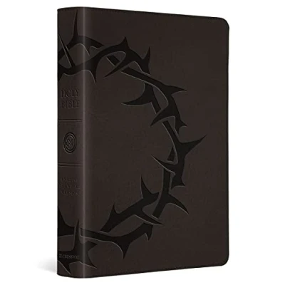 Abbildung von ESV Large Print Compact Bible (Trutone, Charcoal, Crown Design): English Standard Version, Trutone, Design