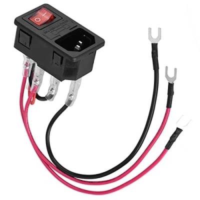Abbildung von Tonysa 15A 220V/110V Netzschalter/Adapter Sockelmodul,Stromversorgung Schaltermodul,Netzteil Schaltsteckdose für 3D Drucker,Kompatibel mit U Stecker/isoliertem Gehäuse