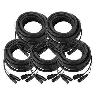 Abbildung von 5er Set Pronomic Stage IECD 10 DMX Hybridkabel C/DMX (Kombi Kabel für Stromversorgung und Signal, Länge: m) Schwarz