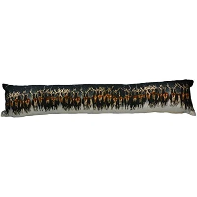 Abbildung von Mars &amp; More Windstopper Zugluftstopper Hirsche 100% Baumwolle 90 x 15 11,5 cm inkl. Füllung
