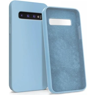Abbildung von MyGadget Hülle für Samsung Galaxy S10 Gummierte Handyhülle [ 3 Layer Struktur ] Schutzhülle mit Soft Inlay &amp; Hardcase Cover außen Baby Blue